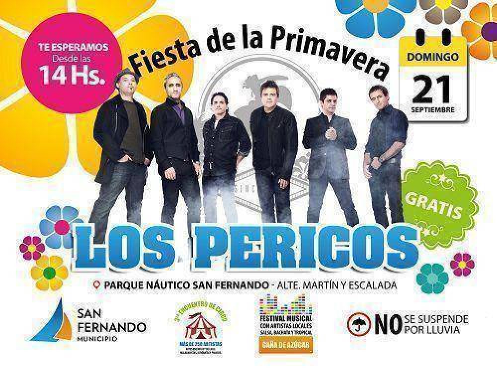 Los Pericos tocar�n gratis en la Fiesta de la Primavera de San Fernando