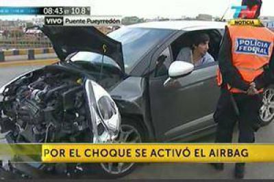 Dos heridos por un triple choque en el Puente Pueyrred�n
