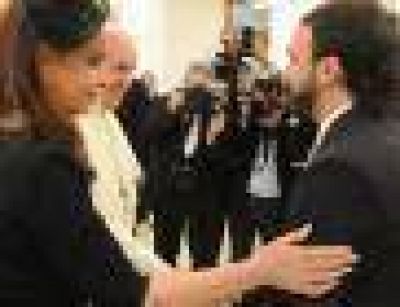 Leo Grosso, con la presidenta en Roma y Nueva York