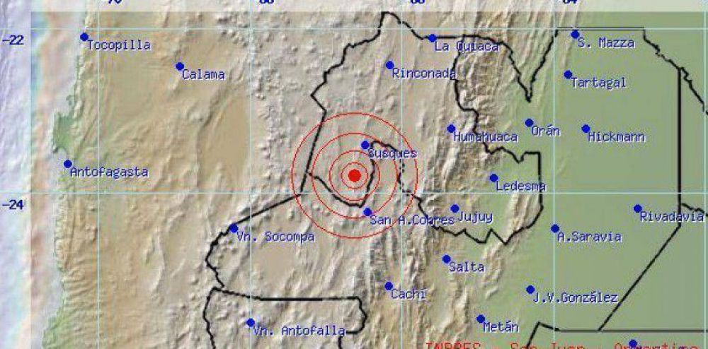 Se registr� un fuerte sismo de 6.2 grados en Jujuy