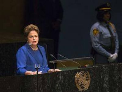 Dilma traslad� la campa�a a la ONU y us� su espacio para dar una arenga electoral