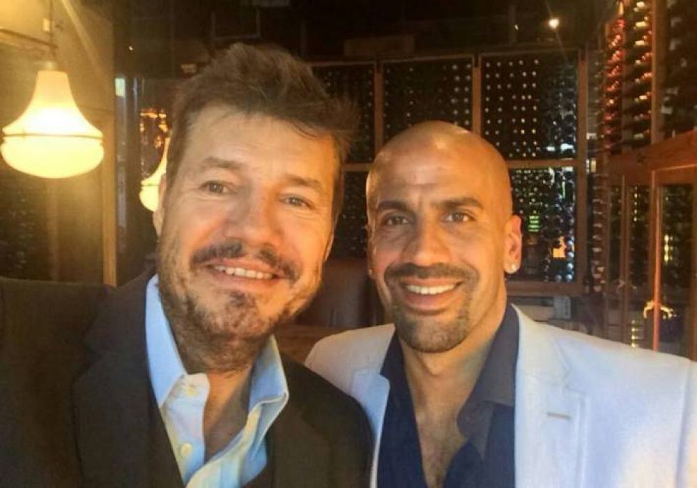 La Bruja y Tinelli en una foto 