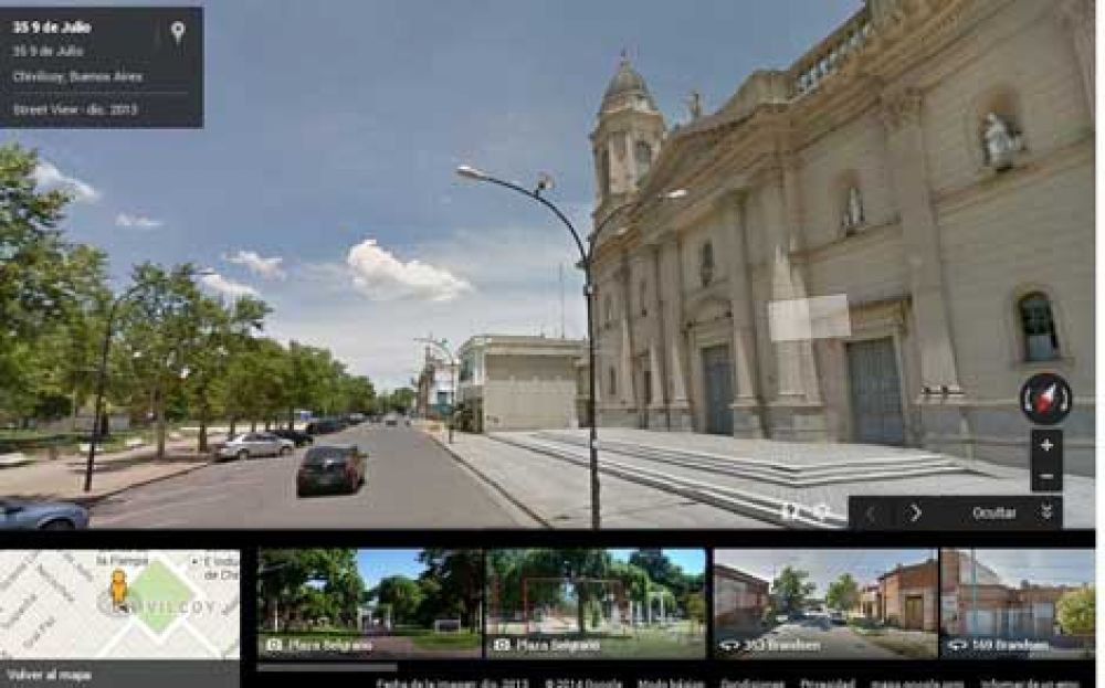La ciudad de Chivilcoy con Street View en Google Maps 