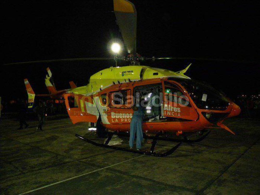 Trasladan adolescente de 14 a�os en vuelo sanitario