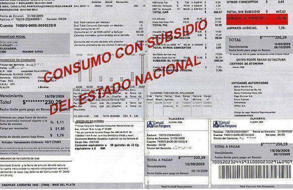 Ordenan a Camuzzi Gas Pampeana S.A. la suspensi�n de los aumentos