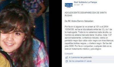 Hallaron a la adolescente de Santa Rosa