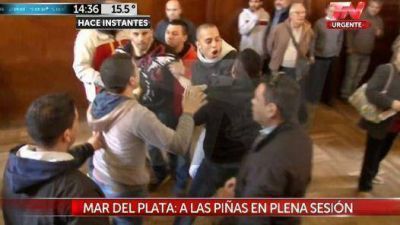 Trompadas y esc�ndalo en el Concejo Deliberante de Mar del Plata