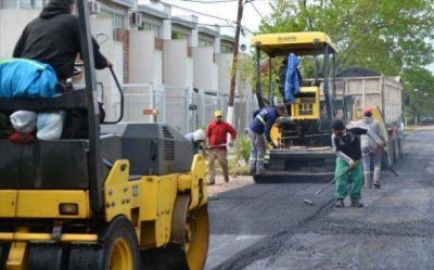 Asfaltos y reparaci�n de calles en el barrio Bonanza