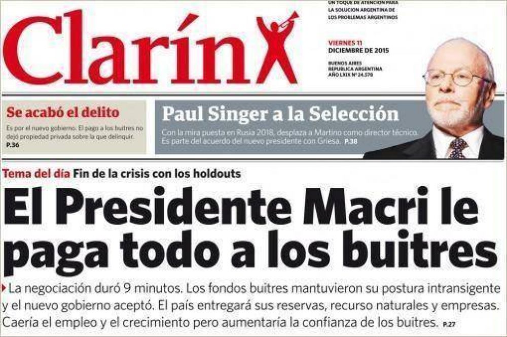 En Tucum�n tambi�n se reparti� la versi�n par�dica del diario Clar�n 