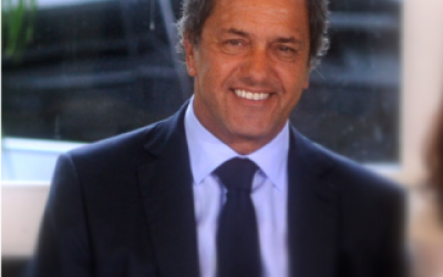 Scioli salud� a peregrinos que van a la Virgen de Luj�n