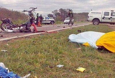 Un motociclista muri� al ser arrollado por un cami�n en la ruta N� 8
