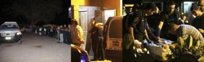 Medio centenar de polic�as despidieron a Cardozo