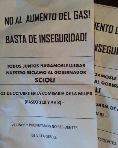 Vecinos de Villa Gesell le reclamar�n al Gobernador Scioli