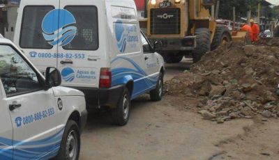 Trabajan para reparar ca�er�as en Valle Viejo