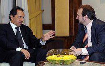 Scioli inici� con Sabbatella la ronda de di�logo pol�tico con la oposici�n