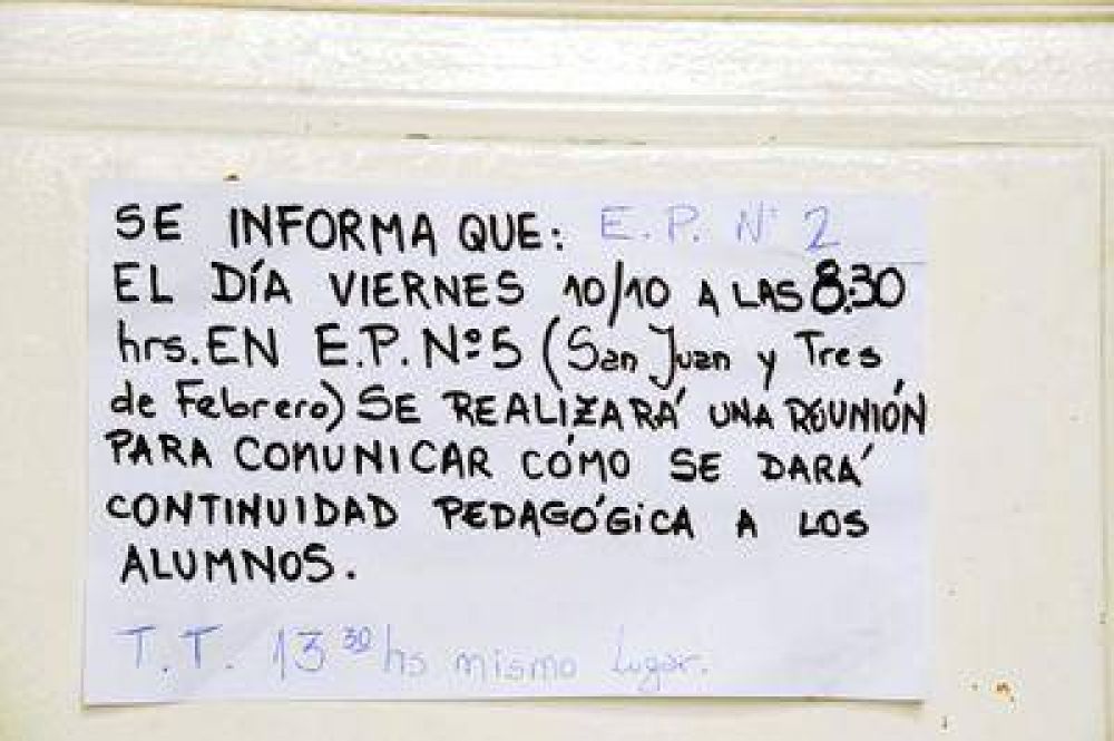 Alumnos de la EPB N� 2 ser�n reubicados en la N� 5