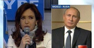 Cristina present� un canal ruso con Putin y pidi� conocer �las noticias sin intermediarios