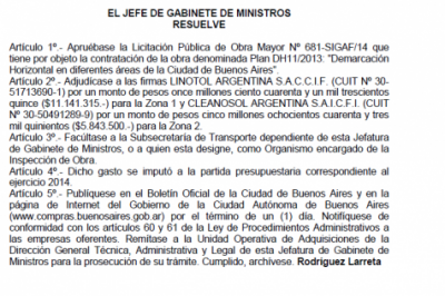 $17 millones para pintar cordones y sendas