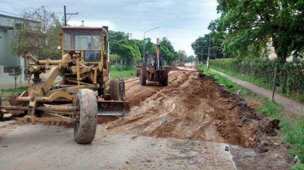 Contin�an las obras de pavimentaci�n