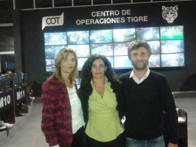 El concejal Guibaud e integrantes del Consejo de Seguridad visitaron el COM de Tigre