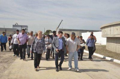 D�az P�rez recorri� las obras de la nueva planta depuradora de afluentes cloacales