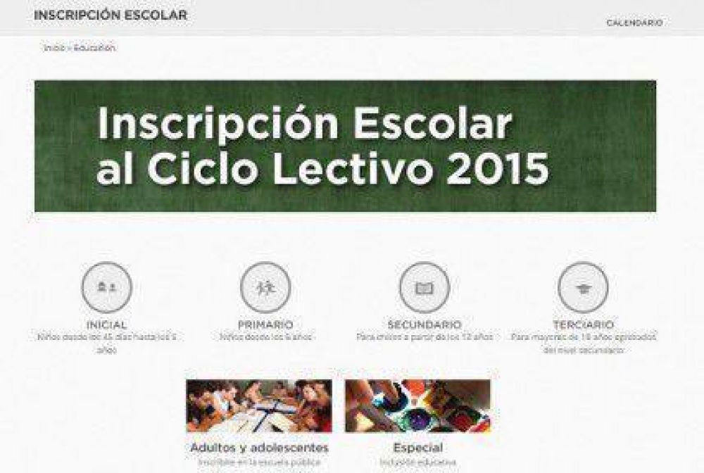 Ciclo lectivo 2015: �ltimos d�as de inscripci�n
