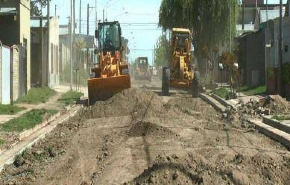 Avanza sobre la calle Entre Ros la obra de pavimentacin de 11 nuevas cuadras