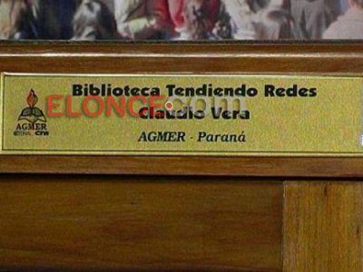 Agmer Paran� inaugur� la biblioteca �Tendiendo Redes � Claudio Vera�