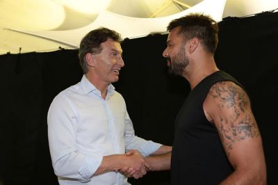 Mauricio Macri asisti� al show de Ricky Martin