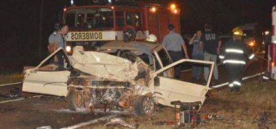 Jard�n Am�rica: cuatro muertos y tres heridos tras un triple choque en ruta 12