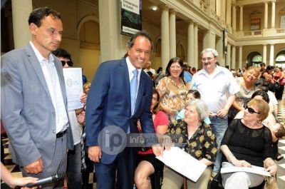 Scioli record� a N�stor Kirchner junto al 