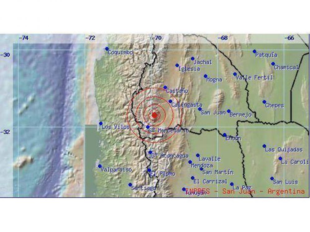 Un temblor en San Juan de m�s de 5 grados se sinti� en Mendoza