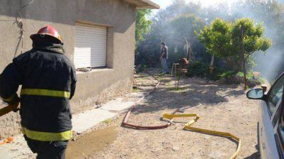 Incendio en terreno bald�o hizo arder tanque de GNC