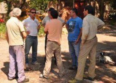 Speranza recorri� obras junto a integrantes de la Sociedad de Fomento Los Fundadores