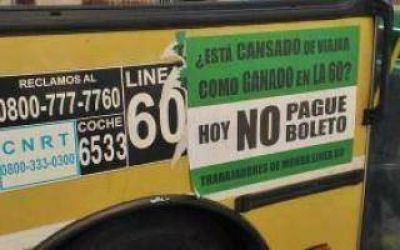 La l�nea 60 no cobrar� boleto de 7.00 a 10.00 por protesta de choferes