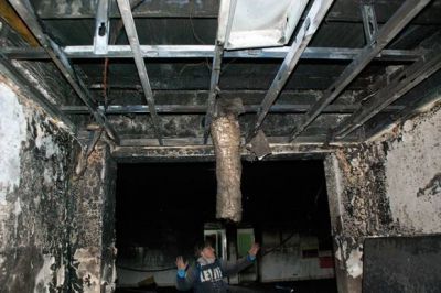 Incendio destruye parte del Colegio 7717 y no habr� clases por tiempo indeterminado