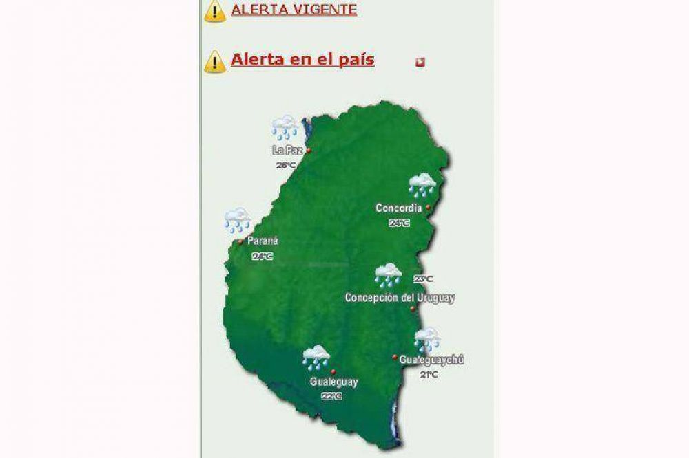Sigue vigente la alerta meteorol�gica para la regi�n