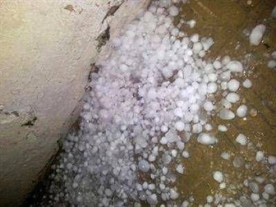 San Pedro de Guasay�n y zonas aleda�as fueron azotadas por la caida de granizo