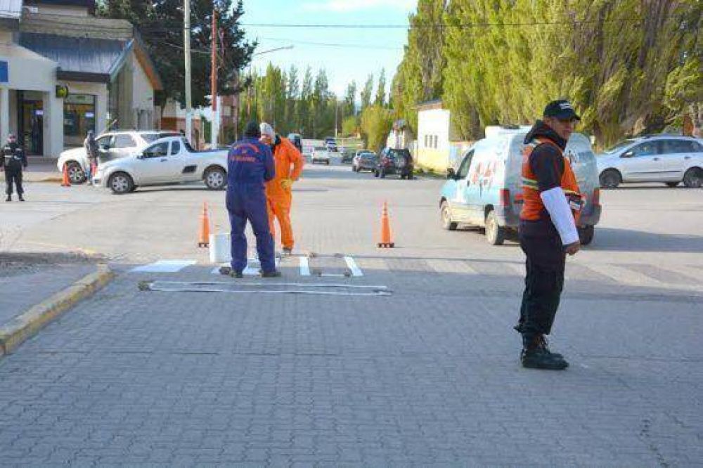 El Municipio comenz� con los trabajos de demarcaci�n sobre Av. del Libertador