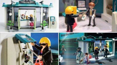 Pol�mica: lanzan un set de Playmobil de un ladr�n que roba bancos