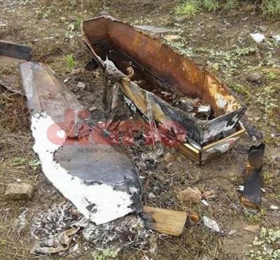 Aparecieron ata�des en las afueras del cementerio de Las Termas