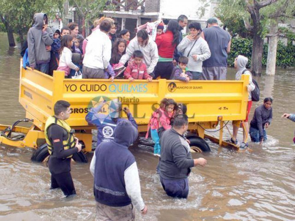 Evacuados por la sudestada