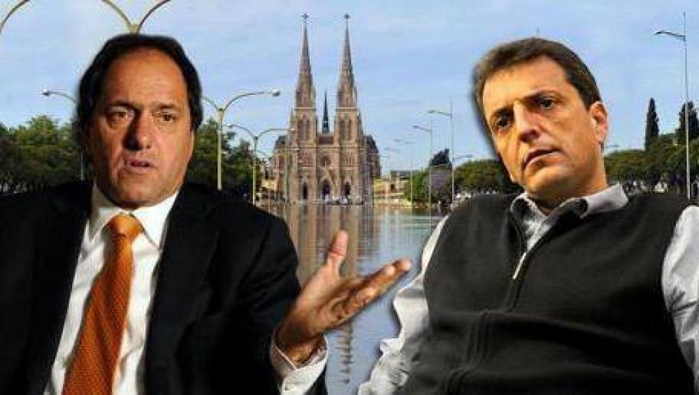 La inundaci�n recalienta la relaci�n Scioli-Massa