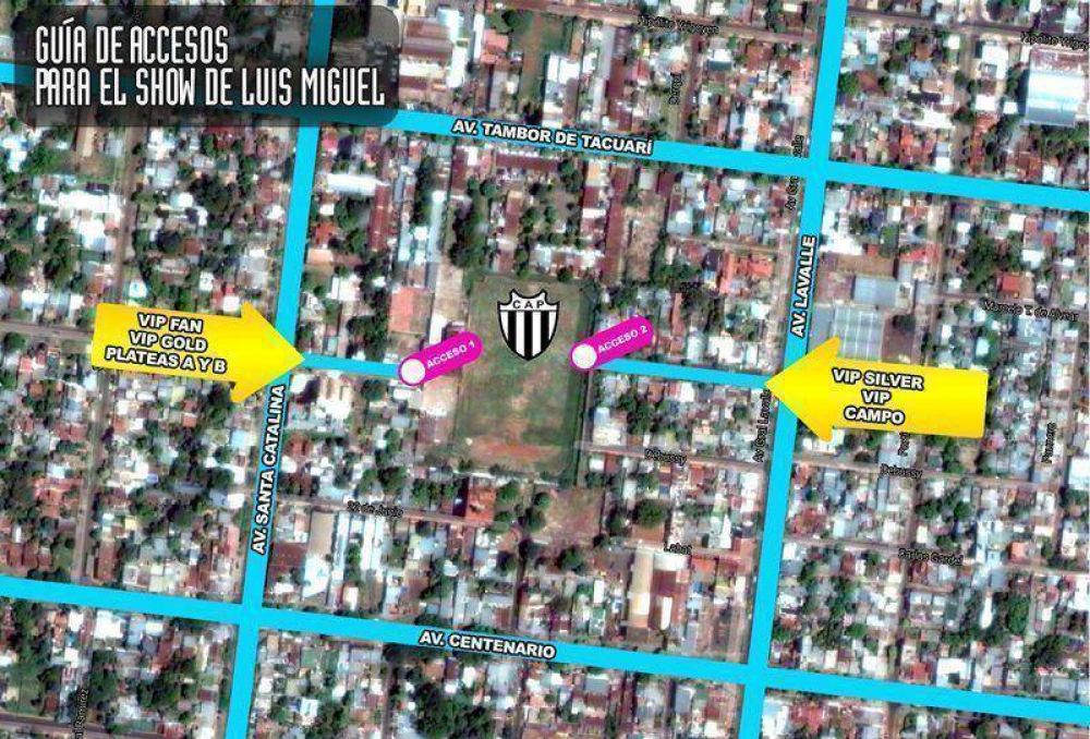 Difunden ingresos y recomendaciones para el show de Luis Miguel en Posadas