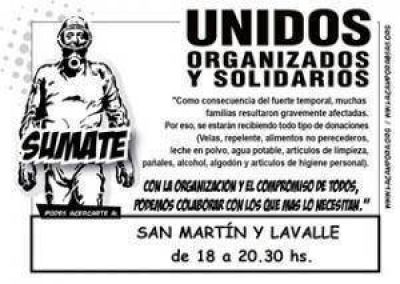 La C�mpora Azul contin�a recepcionando ayuda para los inundados