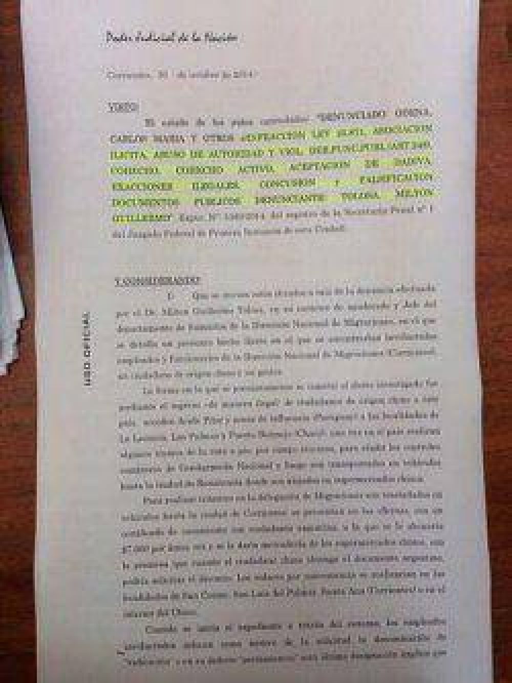 Migraciones: denuncian a �dena por supuestas coimas y lo desplazan