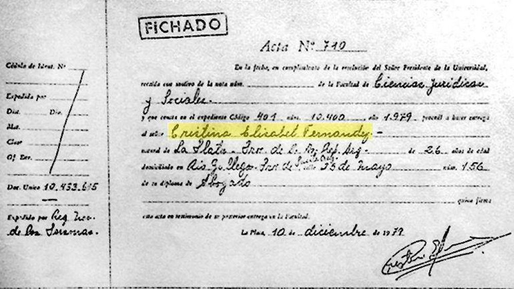 Para la Justicia no hay dudas: Cristina Kirchner es abogada