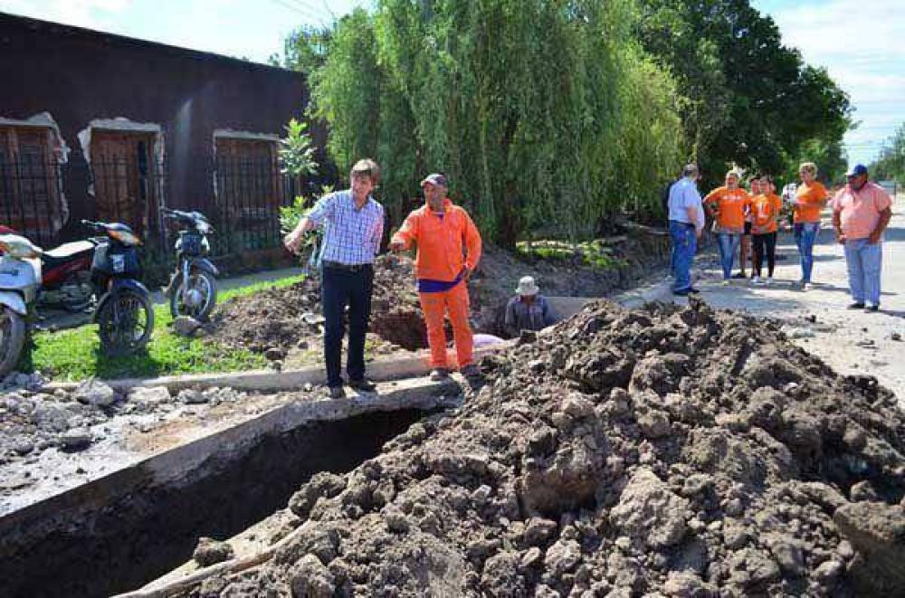 Avanza la ejecuci�n de los desag�es pluviales de las cuencas Goitia-Noveri