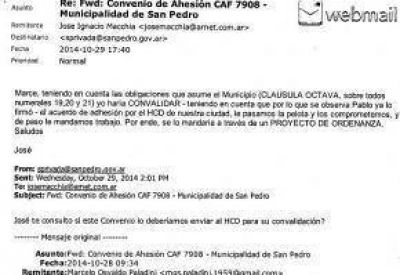 Guacone envi� un convenio al Concejo para 