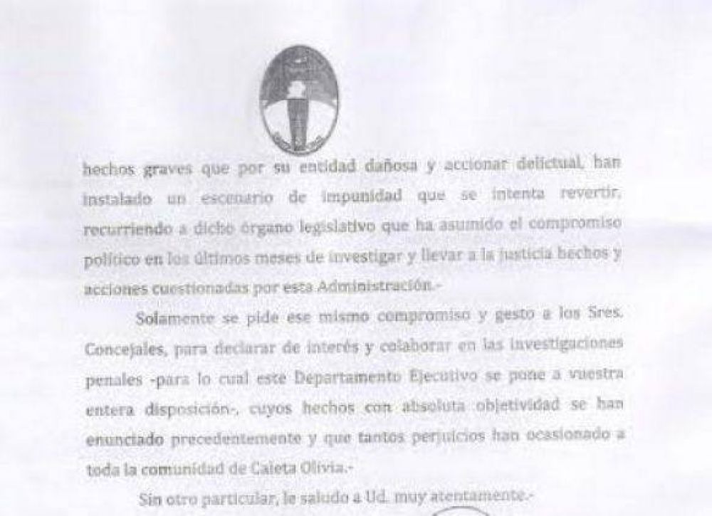 Piden tratamiento de las denuncias contra cotillo en sesi�n del concejo